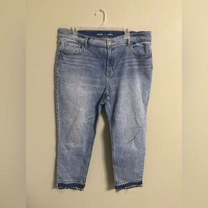 Old Navy Size 14 Mid Rise Boyfriend Jeans Raw Release Hem